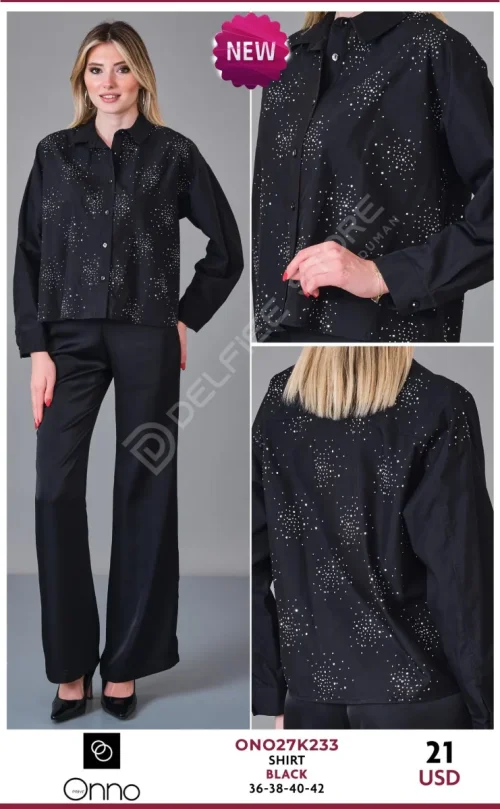 Рубашка DEVATEX (Black, модель ONO27K233) оптом