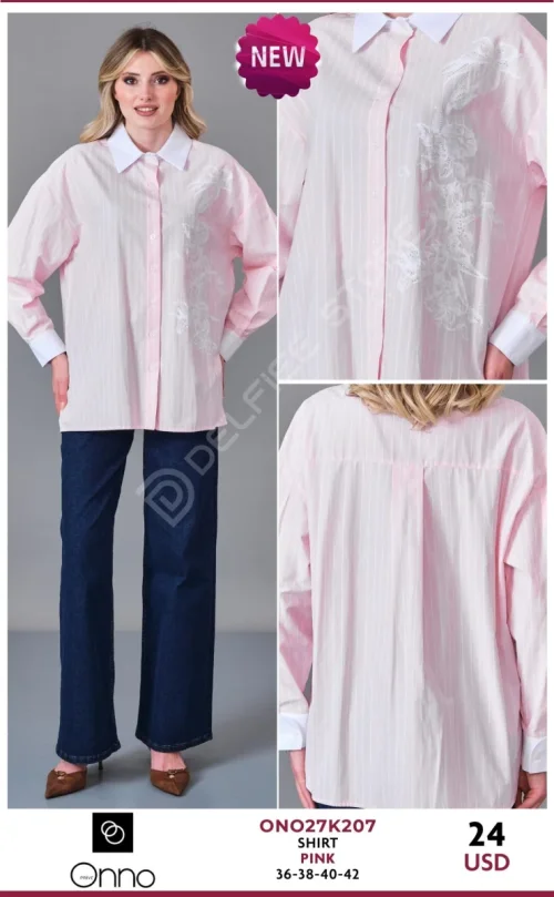 Рубашка DEVATEX (Pink, модель ONO27K207) оптом