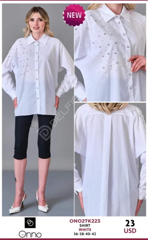 Рубашка DEVATEX (White, модель ONO27K223) оптом