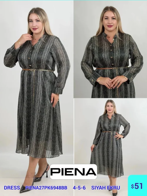 Платье DIAGONAL (Black, модель PIENA27PK6948BB) оптом