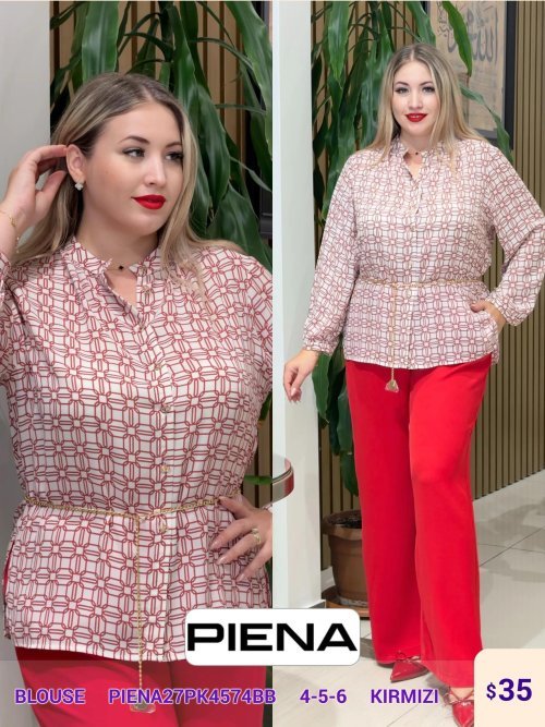 Блузка DIAGONAL (Red, модель PIENA27PK4574BB) оптом
