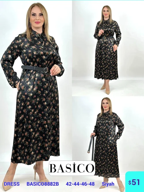 Платье DIAGONAL (Black, модель BASICO8882B) оптом