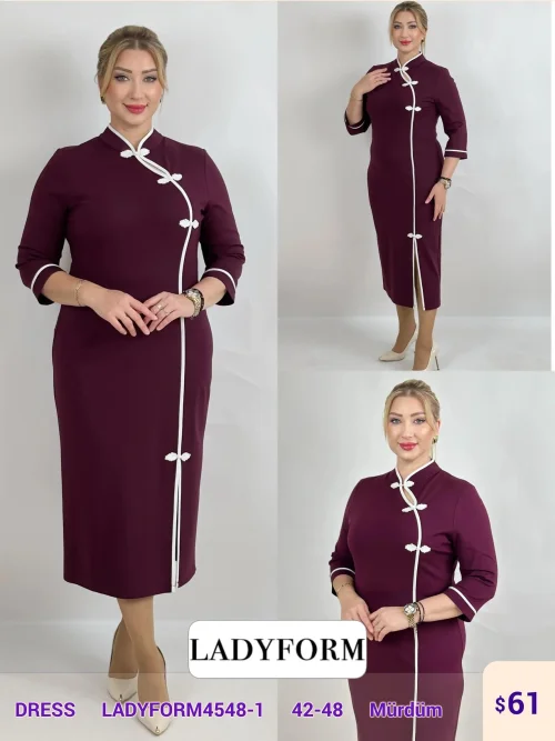 Платье DIAGONAL (Purple, модель LADYFORM4548-1) оптом