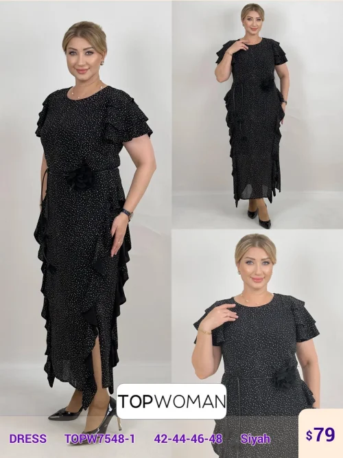 Платье DIAGONAL (Black, модель TOPW7548-1) оптом