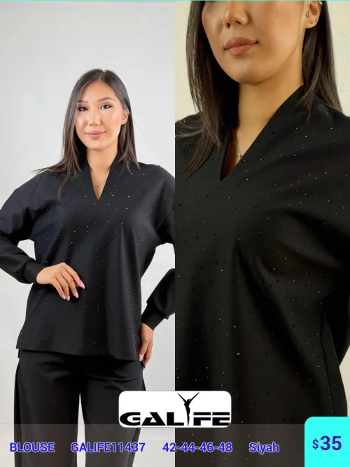 Блузка DIAGONAL (Black, модель GALIFE11437) оптом