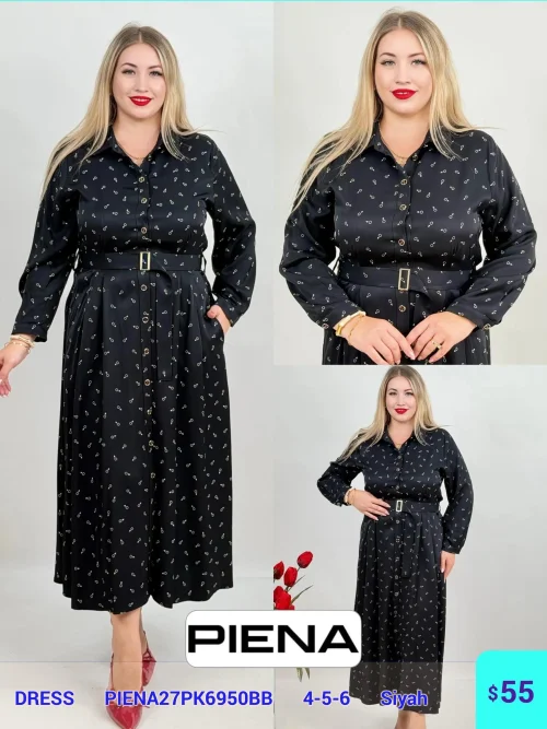 Платье DIAGONAL (Black, модель PIENA27PK6950BB) оптом