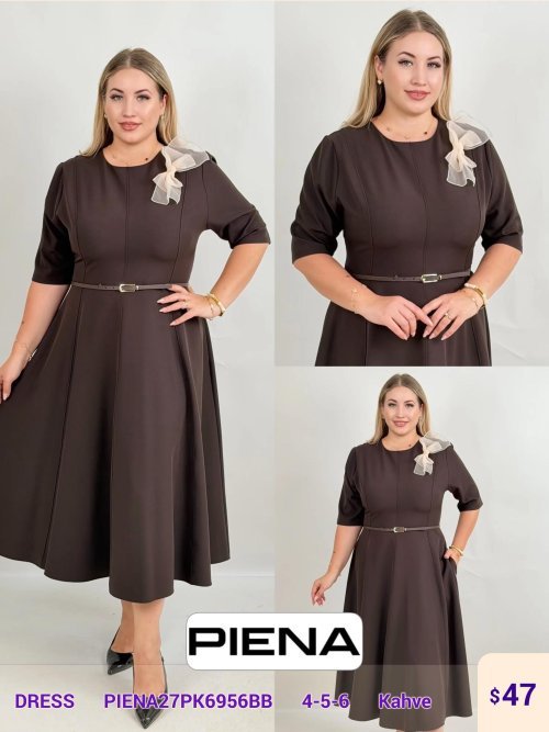 Платье DIAGONAL (Brown, модель PIENA27PK6956BB) оптом