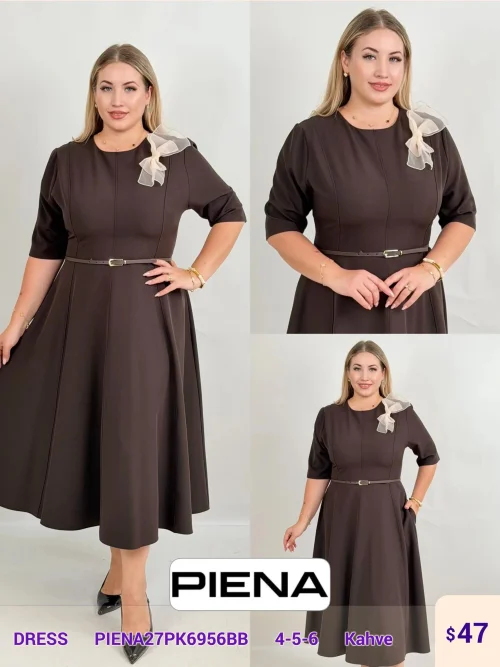 Платье DIAGONAL (Brown, модель PIENA27PK6956BB) оптом