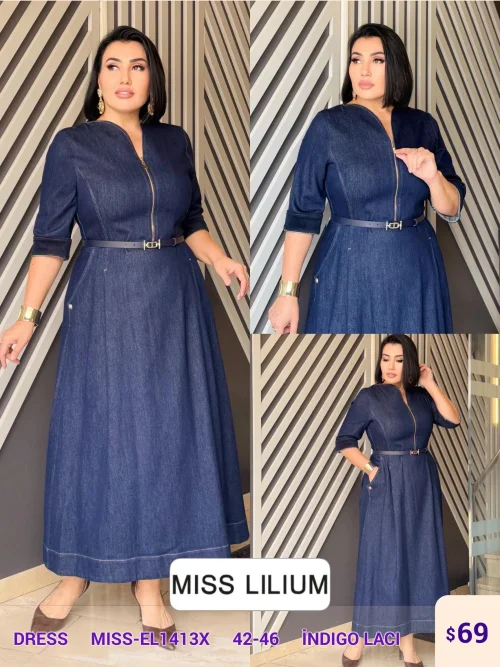 Платье DIAGONAL (Navy, модель MISS-EL1413X) оптом