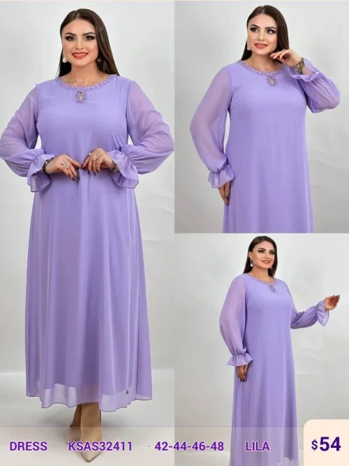 Платье DIAGONAL (Lavender, модель KSAS32411) оптом
