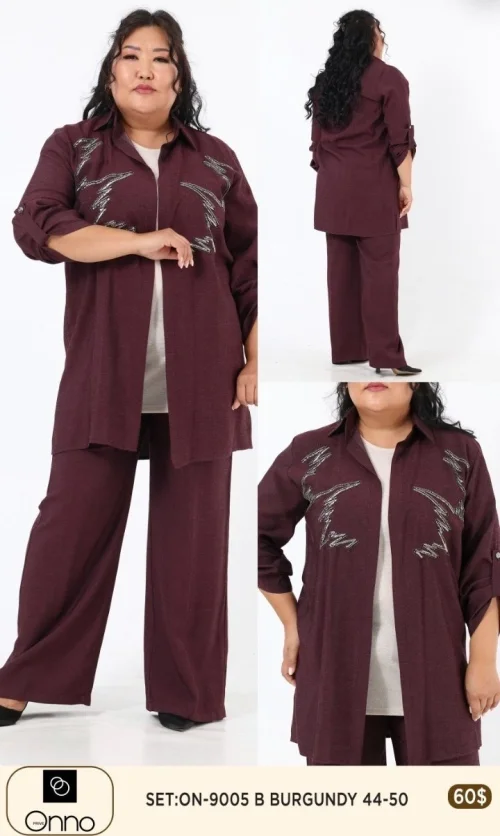 Костюмы и комплекты DIAGONAL (Burgundy, модель ON-9005) оптом