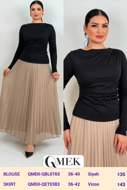 Блузка DIAGONAL (Black, модель QMEK-QBL0765) оптом