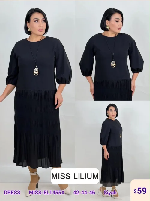 Платье DIAGONAL (Black, модель MISS-EL1455X) оптом