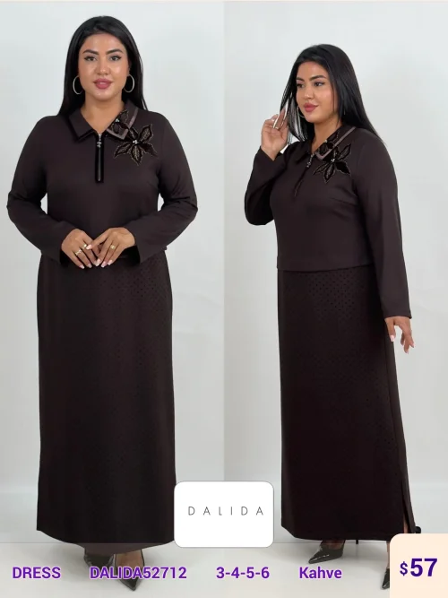 Платье DIAGONAL (Brown, модель DALIDA52712) оптом