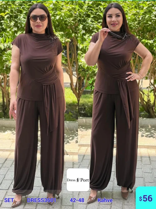 Костюмы и комплекты DIAGONAL (Коричневый, модель DRESS3601) оптом