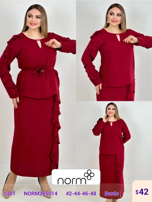 Костюмы и комплекты DIAGONAL (Burgundy, модель NORM265014) оптом