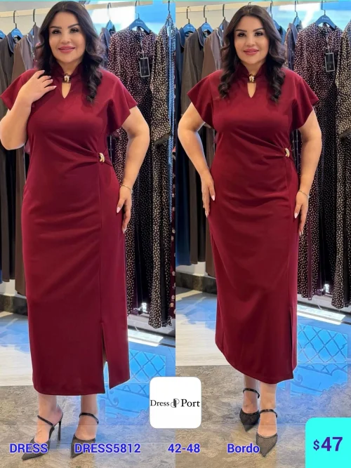 Платье DIAGONAL (Burgundy, модель DRESS5812) оптом