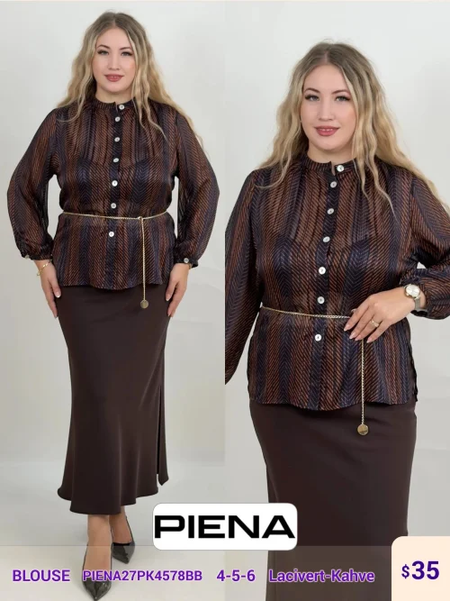 Блузка DIAGONAL (Navy, модель PIENA27PK4578BB) оптом