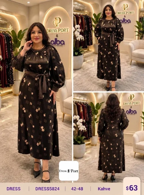 Платье DIAGONAL (Brown, модель DRESS5824) оптом