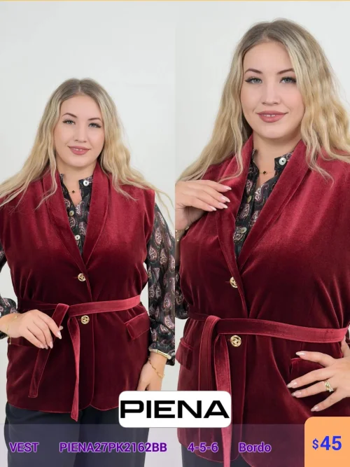 Жилет DIAGONAL (Burgundy, модель PIENA27PK2162BB) оптом