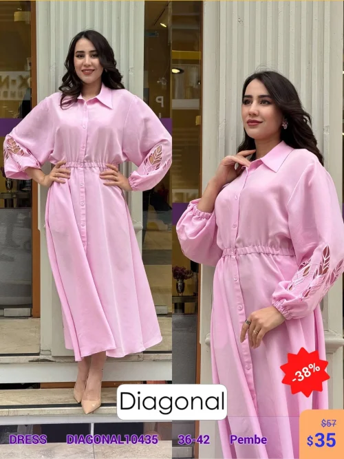 Платье DIAGONAL (Розовый, модель DIAGONAL10435) оптом