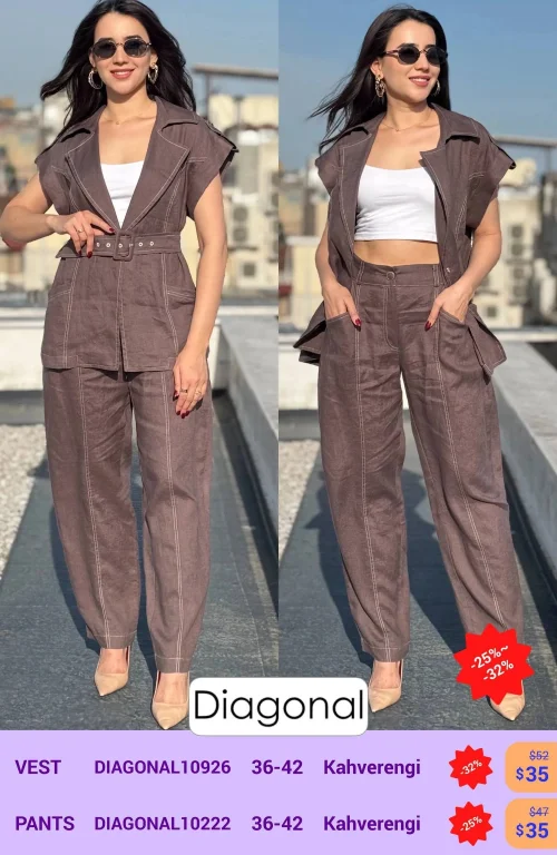 Брюки DIAGONAL (Коричневый, модель DIAGONAL10222) оптом