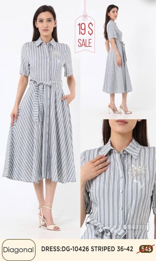Платье DIAGONAL (STRIPED, модель DG-10426) оптом