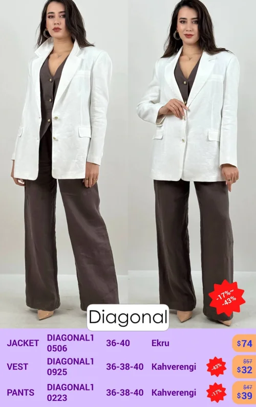 Брюки DIAGONAL (Кремовый, модель DIAGONAL10506) оптом
