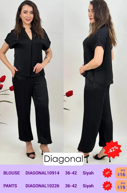Брюки DIAGONAL (Черный, модель DIAGONAL10914) оптом