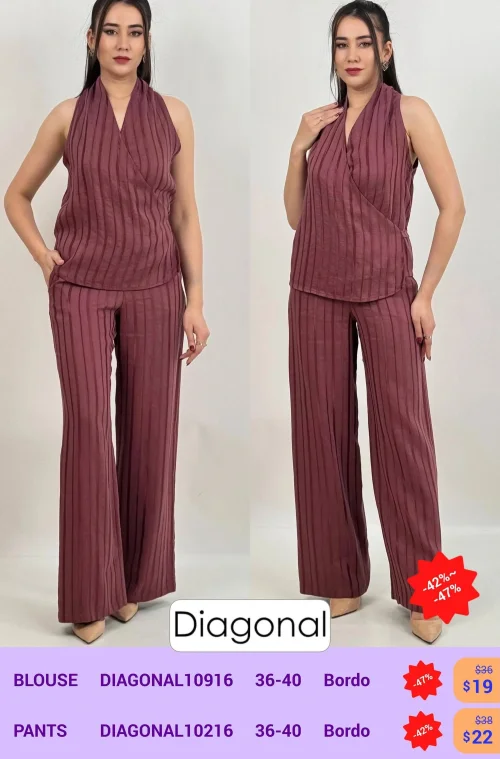 Брюки DIAGONAL (Бордовый, модель DIAGONAL10916) оптом