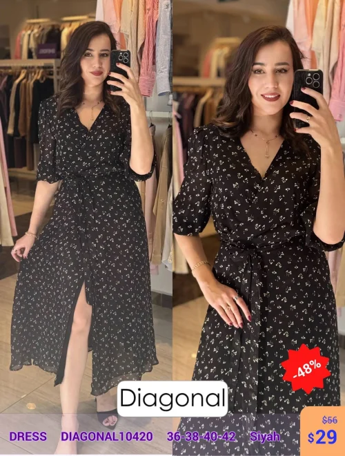 Платье DIAGONAL (Черный, модель DIAGONAL10420) оптом