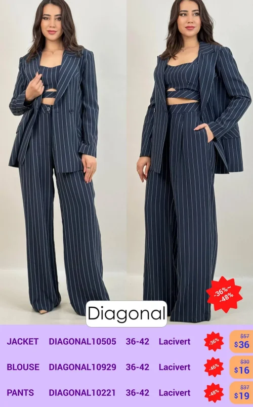 Брюки DIAGONAL (Темно-синий, модель DIAGONAL10221) оптом