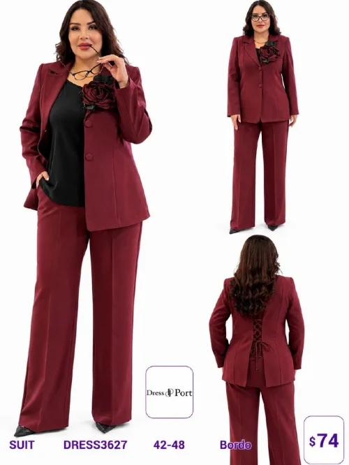 Костюмы и комплекты DIAGONAL (Burgundy, модель DRESS3627) оптом