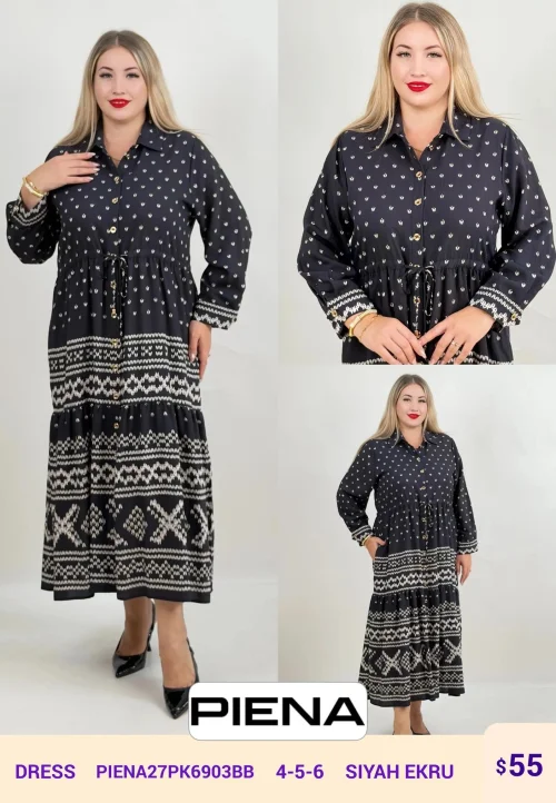 Платье DIAGONAL (Black, модель PIENA27PK6903BB) оптом