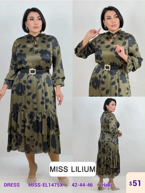 Платье DIAGONAL (Olive, модель MISS-EL1475X) оптом