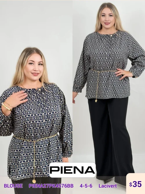 Блузка DIAGONAL (Navy, модель PIENA27PK4576BB) оптом