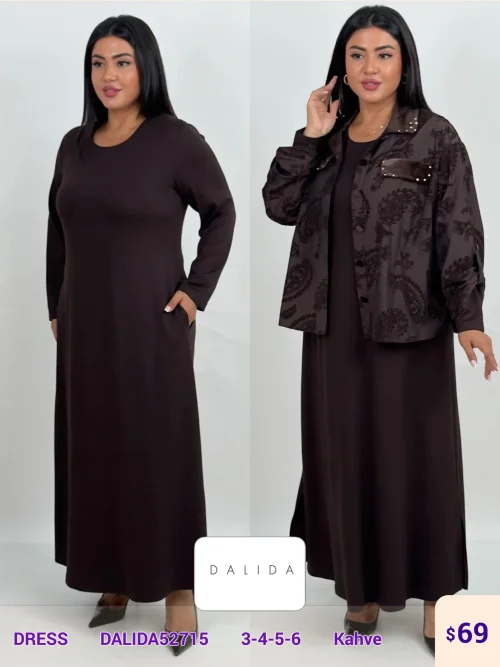 Платье DIAGONAL (Brown, модель DALIDA52715) оптом