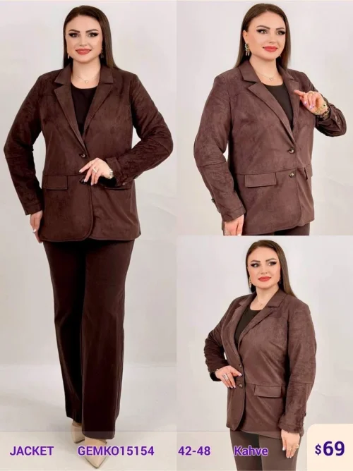 Жакет DIAGONAL (Brown, модель GEMK015154) оптом