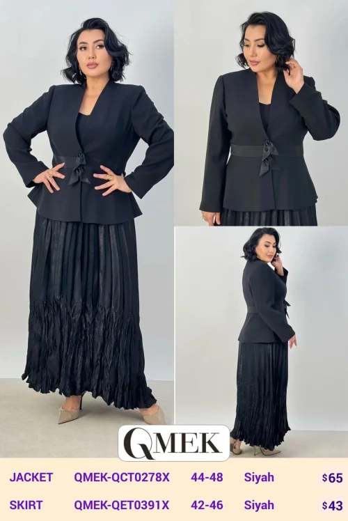 Юбка DIAGONAL (Black, модель QMEK-QET0391X) оптом