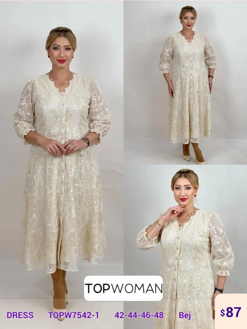 Платье DIAGONAL (Beige, модель TOPW7542-1) оптом