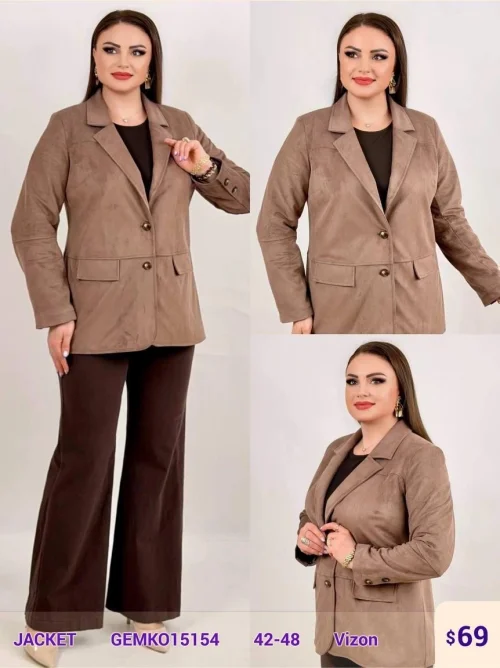 Жакет DIAGONAL (Beige, модель GEMK015154) оптом