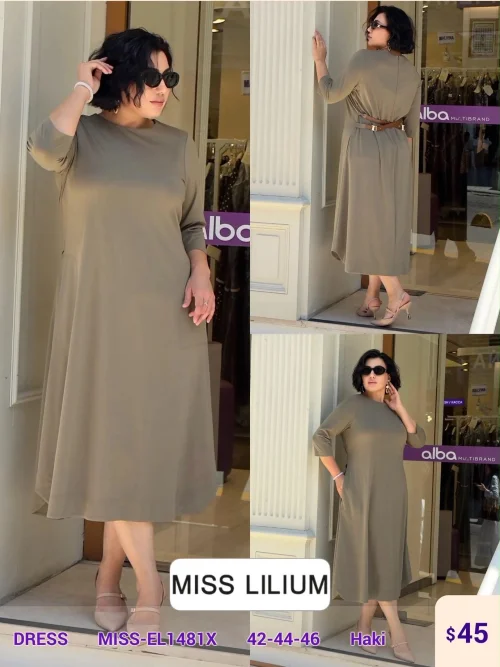 Платье DIAGONAL (Olive, модель MISS-EL1481X) оптом