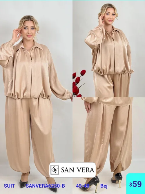 Костюмы и комплекты DIAGONAL (Beige, модель SANVERA6250-B) оптом