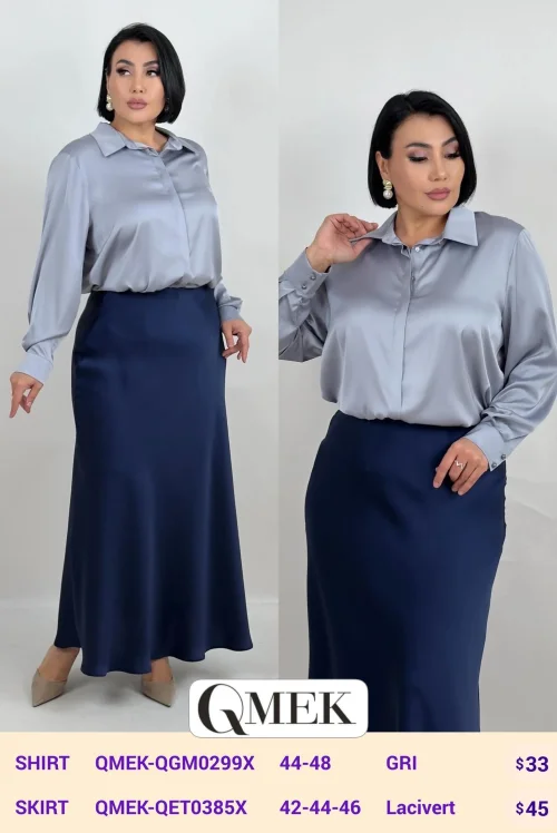 Рубашка DIAGONAL (Gray, модель QMEK-QGM0299X) оптом