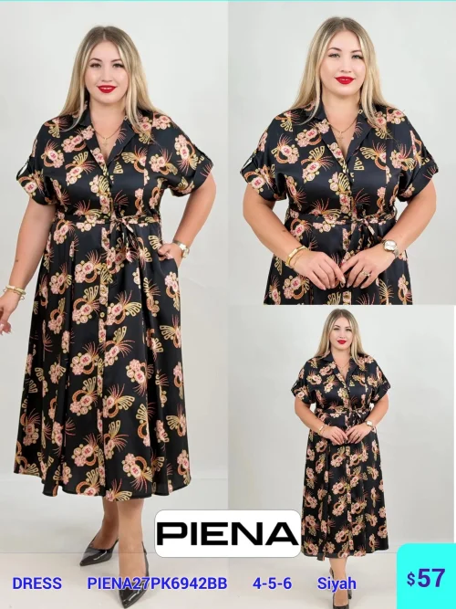 Платье DIAGONAL (Black, модель PIENA27PK6942BB) оптом