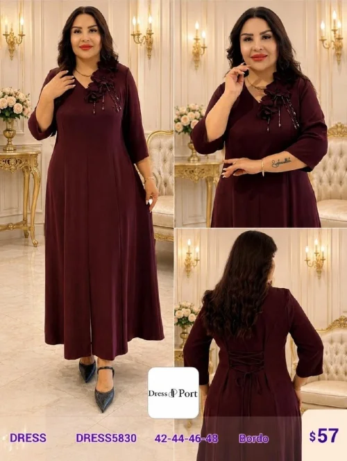 Платье DIAGONAL (Burgundy, модель DRESS5830) оптом