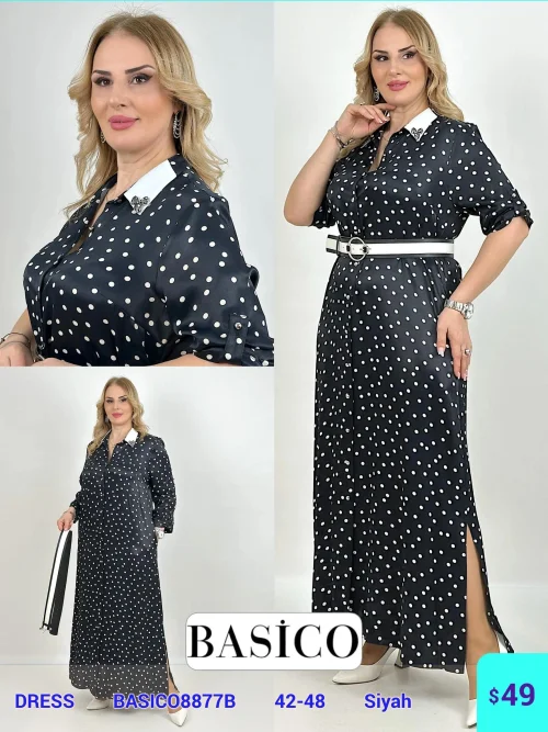 Платье DIAGONAL (Черный, модель BASICO8877B) оптом