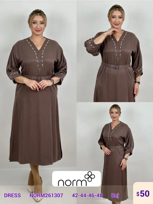 Платье DIAGONAL (Beige, модель NORM261307) оптом