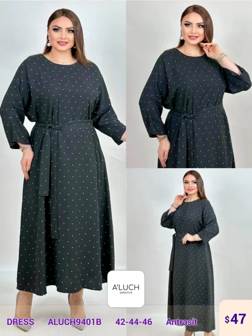 Платье DIAGONAL (Dark gray, модель ALUCH9401B) оптом