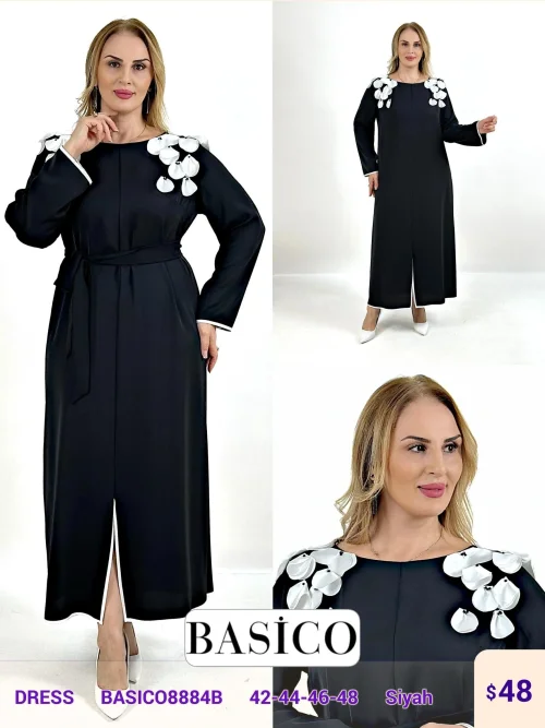 Платье DIAGONAL (Black, модель BASICO8884B) оптом